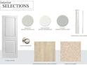 Interior paint, flooring, and door selections for the home at 744 Blueway Ave, Summerville, SC 29486