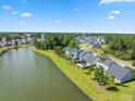Lakefront community with numerous houses at 153 Belfort Pl, Summerville, SC 29486