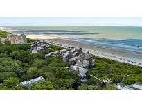Oceanfront property view, showing the beach and complex location at 4426 Sea Forest Dr, Kiawah Island, SC 29455