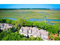 Aerial view of waterfront property with marsh views at 1721 Live Oak Park, Seabrook Island, SC 29455