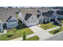 Gray house with white garage door and landscaping in a neighborhood at 253 River Martin Ct, Summerville, SC 29483