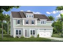 Two-story light green house with gray roof and white accents at 1400 Dahlia Rd, Mount Pleasant, SC 29464