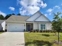 One-story house with a two-car garage and manicured lawn at 386 Tupelo Lake Dr, Summerville, SC 29486