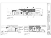 Architectural drawings of a house's north and west elevations at 4621 Durant Ave, North Charleston, SC 29405