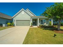 Charming one-story home with a two-car garage and landscaped lawn at 145 Hedera Ct, Summerville, SC 29486