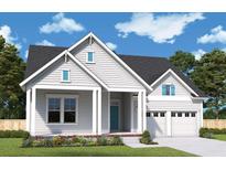One-story craftsman style home with gray siding and two-car garage at 322 Trailmore Ln, Summerville, SC 29486