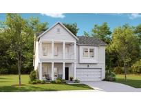 Two-story home with white siding, gray roof, and front porch at 173 Belfort Pl, Summerville, SC 29486