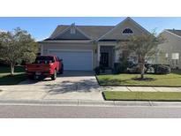 Attractive single-story home with a two-car garage and well-manicured lawn at 506 Tranquil Waters Way, Summerville, SC 29486