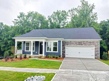 Ranch style home with gray siding and stone accents at 230 Hamrick Rd # 2, Cramerton, NC 28032