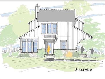 Two-story house sketch showing front elevation at 619 James Alexander Way, Davidson, NC 28036