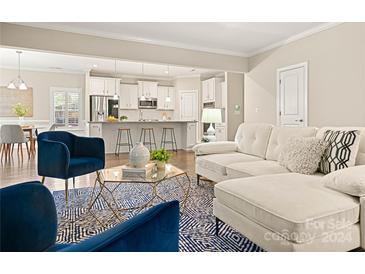 Spacious living room featuring an open floor plan and modern furniture at 724 Misty Arbor Frd, Clover, SC 29710