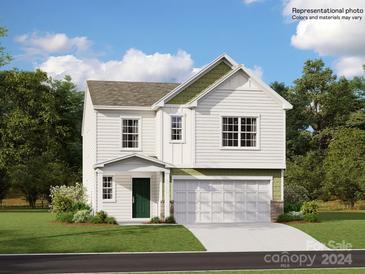 Two-story house with green accents and a two-car garage at 2476 Trollinger Dr, Catawba, NC 28609