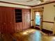 Bedroom with built-in shelving and hardwood floors at 298 Shadowbrooke Ln, Mooresville, NC 28117