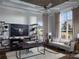 Home office with large window and built-in shelving at 129 Sleepy Cove Trl # 5, Mooresville, NC 28117