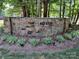 Stone entrance sign for the community called 'The Retreat' at 3645 Lake Bluff Dr, Sherrills Ford, NC 28763