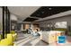 Modern lobby with fireplace and comfortable seating at 9901 Benfield Rd # 322, Charlotte, NC 28269