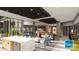 Modern lobby with fireplace and comfortable seating at 9901 Benfield Rd # 322, Charlotte, NC 28269