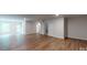 Large open basement with wood-look floors and access to backyard at 230 Hamrick Rd # 2, Cramerton, NC 28032