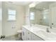 Bright bathroom with double vanity and shower at 8631 Frank Grier Rd # 6, Charlotte, NC 28215