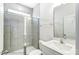 Clean bathroom with a shower and white vanity at 8631 Frank Grier Rd # 6, Charlotte, NC 28215