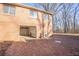 Brick garage with open door, paver patio, and fountain at 3616 County Home Rd, Conover, NC 28613
