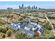 Aerial view of townhome community near Charlotte skyline at 1438 Hamilton St # 15, Charlotte, NC 28206