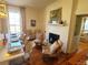 Open kitchen with island seating and fireplace views at 902 N Ashe Ave, Newton, NC 28658
