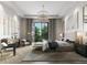 Spacious main bedroom with access to private balcony, and lots of natural light at 409 Queens Rd # 103, Charlotte, NC 28207