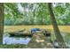 Wooden dock extending over calm lake water, trees in background at 4115 Cascade St, Terrell, NC 28682