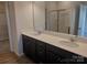 Spacious bathroom with double vanity and shower at 4225 S New Hope Rd # 9, Cramerton, NC 28032