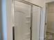 Shower with glass enclosure and shelves at 4225 S New Hope Rd # 9, Cramerton, NC 28032