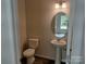 Powder room with pedestal sink and toilet at 4223 S New Hope Rd # 8, Cramerton, NC 28032