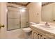 Clean bathroom with shower/tub and vanity at 165 Clearview Point Dr, Mount Gilead, NC 27306