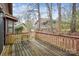 Spacious wooden deck overlooks a wooded area at 494 Glory Ct, Fort Mill, SC 29715