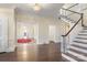 Spacious entryway with hardwood floors and views to dining room at 615 Peach St, Shelby, NC 28150