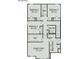 Second floor plan with laundry, bedrooms and bathrooms at 1205 Red River Dr, Salisbury, NC 28144