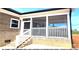 Screened porch with white railings and steps at 00 Wilson Ct # 15, Lincolnton, NC 28092