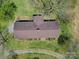 Top-down view of a ranch style house with brown roof at 112 W Highway 218 Rd, Monroe, NC 28110