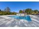 Community swimming pool with a pavilion and surrounding trees at 508 Kingsway Cir, Charlotte, NC 28214