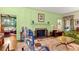Charming living room with a fireplace and light green walls at 205 Vauxhall Dr, Shelby, NC 28150