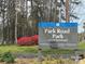 Park Road Park entrance sign in Mecklenburg County at 6123 Heathstone Ln # G, Charlotte, NC 28210