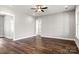Spacious bonus room with hardwood floors and ceiling fan at 121 Arboretum Way, Shelby, NC 28152