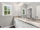 Elegant bathroom with granite countertop and double sinks at 121 Arboretum Way, Shelby, NC 28152