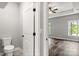 Small bathroom with toilet and access to bedroom at 121 Arboretum Way, Shelby, NC 28152