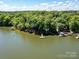 Aerial view of lakefront home and dock at 1665 Bowater Rd, Rock Hill, SC 29732