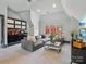 Comfortable recreation room with sectional sofa and wet bar at 9044 Island Point Rd, Charlotte, NC 28278