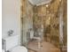 Bathroom with a large walk-in shower and slate tile at 9044 Island Point Rd, Charlotte, NC 28278