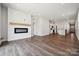 Spacious living room featuring a fireplace and hardwood floors at 609 Cashion Rd, York, SC 29745