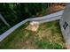 Spacious backyard with a large concrete patio and privacy fence at 539 N C Ave, Maiden, NC 28650