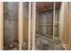 Unfinished basement room with concrete walls and framing at 539 N C Ave, Maiden, NC 28650